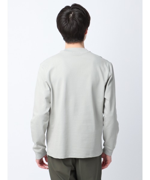 SUIT SQUARE(スーツスクエア)の「オフィT Tシャツ 長袖 ウォッシャブル プレーティング鹿の子 スマートフィット(Tシャツ/カットソー・メンズ・ブラック系/ネイビー系/ホワイト系・S/M/L/LL)」の14枚目の写真