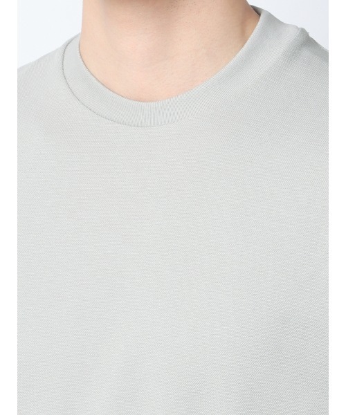 SUIT SQUARE(スーツスクエア)の「オフィT Tシャツ 長袖 ウォッシャブル プレーティング鹿の子 スマートフィット(Tシャツ/カットソー・メンズ・ブラック系/ネイビー系/ホワイト系・S/M/L/LL)」の15枚目の写真