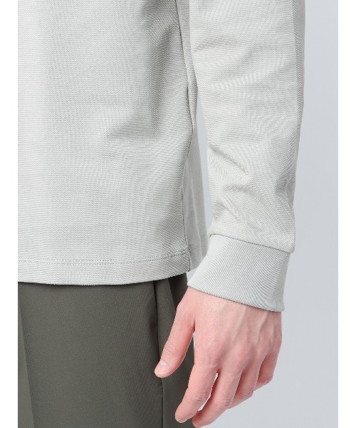 SUIT SQUARE(スーツスクエア)の「オフィT Tシャツ 長袖 ウォッシャブル プレーティング鹿の子 スマートフィット(Tシャツ/カットソー・メンズ・ブラック系/ネイビー系/ホワイト系・S/M/L/LL)」の16枚目の写真