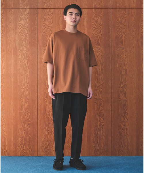 green label relaxing(グリーンレーベルリラクシング)の「ドライ ジャージ クルーネック Tシャツ -吸水速乾-(Tシャツ/カットソー・メンズ・ホワイト/ライトグレー/ブラウン/ブラック・S/L/XL/XXL/M)」の7枚目の写真