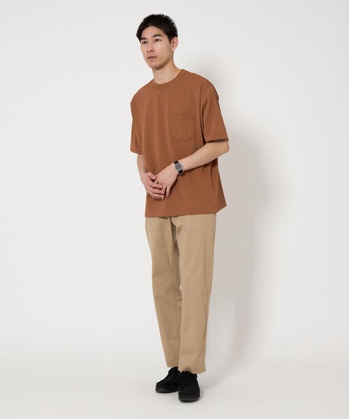 green label relaxing(グリーンレーベルリラクシング)の「ドライ ジャージ クルーネック Tシャツ -吸水速乾-(Tシャツ/カットソー・メンズ・ホワイト/ライトグレー/ブラウン/ブラック・S/L/XL/XXL/M)」の9枚目の写真