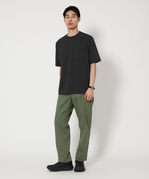 green label relaxing(グリーンレーベルリラクシング)の「ドライ ジャージ クルーネック Tシャツ -吸水速乾-(Tシャツ/カットソー・メンズ・ホワイト/ライトグレー/ブラウン/ブラック・S/L/XL/XXL/M)」の11枚目の写真