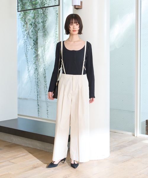 Rouge vif(ルージュヴィフ)の「コットンヘンリーネックプルオーバー(Tシャツ/カットソー・レディース・ホワイト/チャコールグレー/ブラック・フリー)」の20枚目の写真