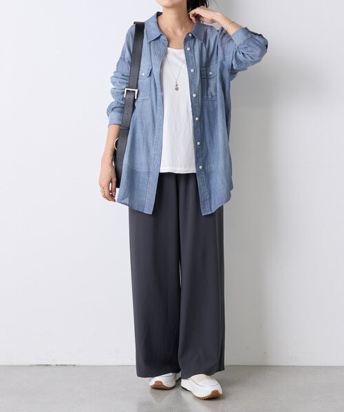 BEARDSLEY(ビアズリー)の「ストレッチジョーゼットパンツ(その他パンツ・レディース・ブラック/ダークグレー/ネイビー・0/1)」の20枚目の写真