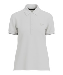 タトラスホワイト エンボス加工 ポロシャツ タトラスホワイト エンボス