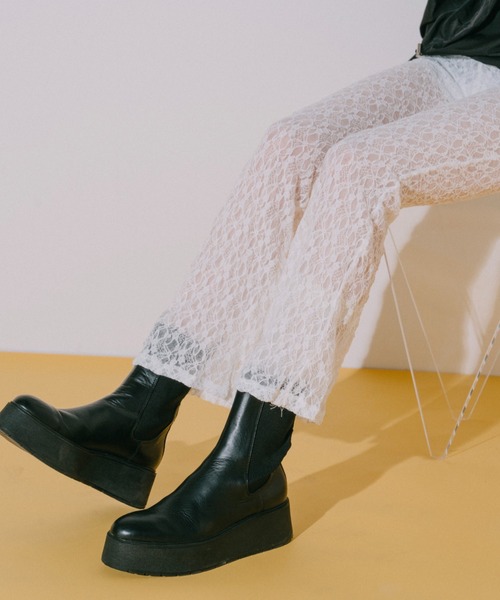 duei（デュイ）の「レースフレアパンツ（その他パンツ・レディース・ホワイト/ブラック・FREE）」の8枚目の写真