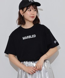 胸元袖刺繍ロゴデザインヘビーウェイトTシャツ