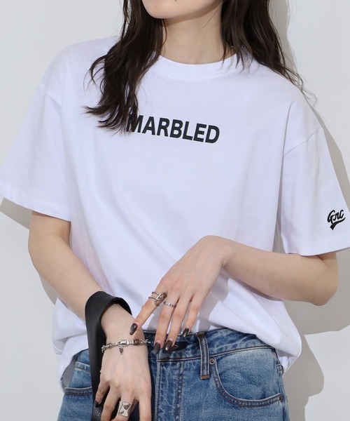 atONE(アットワン)の「胸元袖刺繍ロゴデザインヘビーウェイトTシャツ(Tシャツ/カットソー・レディース・ブラック/ホワイト・M/L)」の6枚目の写真