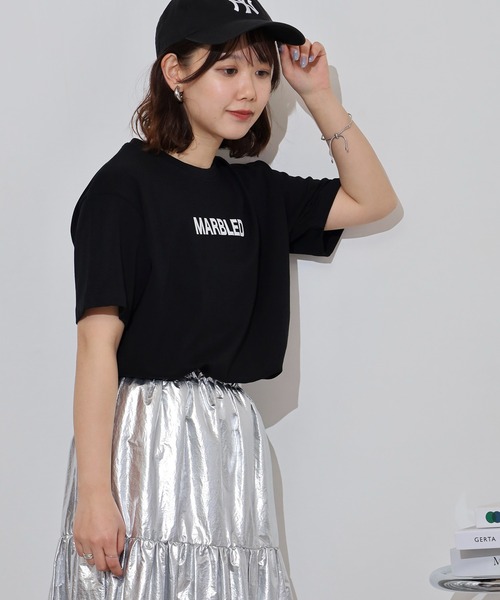 atONE(アットワン)の「胸元袖刺繍ロゴデザインヘビーウェイトTシャツ(Tシャツ/カットソー・レディース・ブラック/ホワイト・M/L)」の9枚目の写真
