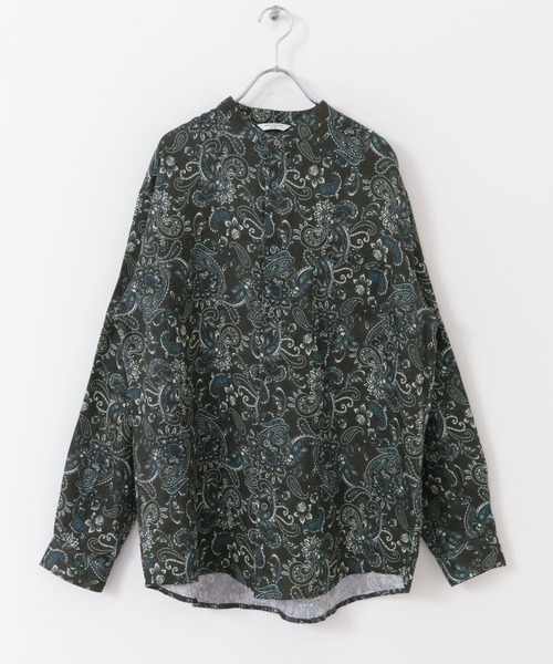 URBAN RESEARCH DOORS（アーバンリサーチドアーズ）の「『XLサイズ/WEB限定』シルケットリネンバンドカラーロングスリーブシャツ（シャツ/ブラウス・メンズ・アイボリー/オリーブ/ライトブルー/オレンジ/インディゴブルー・X-LARGE/MEDIUM/LARGE）」の18枚目の写真