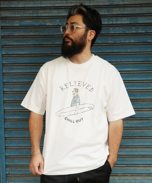 KRIFF MAYER(クリフメイヤー)の「【綿100%】ヘビーウェイトTシャツ(サーフ)(Tシャツ/カットソー・メンズ・チャコール/レッド/グレー/オフホワイト・MEDIUM/LARGE/X-LARGE)」の18枚目の写真