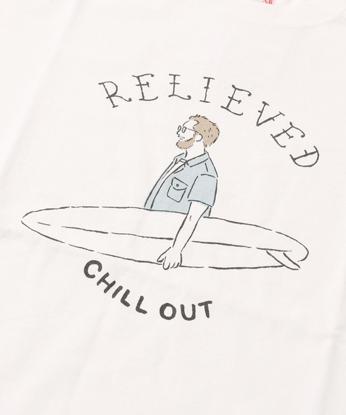 KRIFF MAYER(クリフメイヤー)の「【綿100%】ヘビーウェイトTシャツ(サーフ)(Tシャツ/カットソー・メンズ・チャコール/レッド/グレー/オフホワイト・MEDIUM/LARGE/X-LARGE)」の5枚目の写真