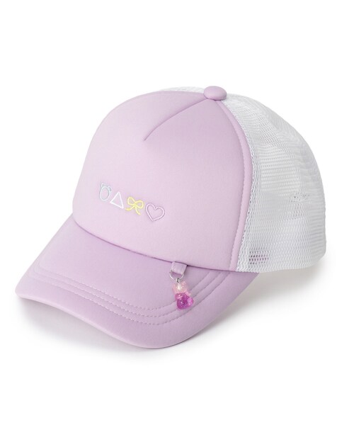 SHOO・LA・RUE（シューラルー）の「クマチャームメッシュCAP（キャップ・キッズ・パープル/サックスブルー・99）」の2枚目の写真