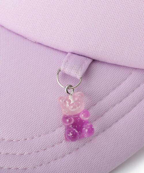 SHOO・LA・RUE（シューラルー）の「クマチャームメッシュCAP（キャップ・キッズ・パープル/サックスブルー・99）」の3枚目の写真