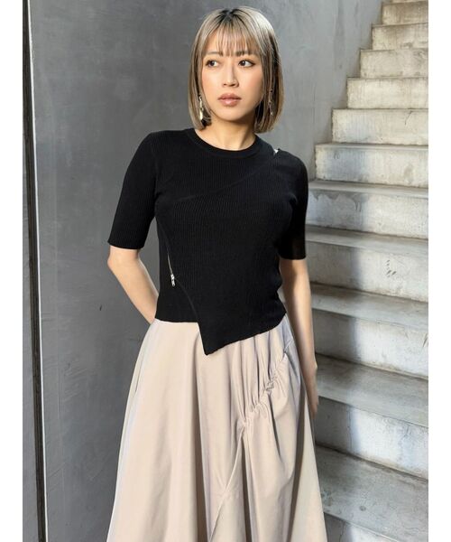 MURUA（ムルーア）の「イレヘムギャザーアシメスカート（スカート・レディース・ベージュ/ブルー/ブラック・FREE）」の14枚目の写真