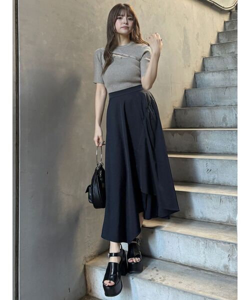 MURUA（ムルーア）の「イレヘムギャザーアシメスカート（スカート・レディース・ベージュ/ブルー/ブラック・FREE）」の20枚目の写真