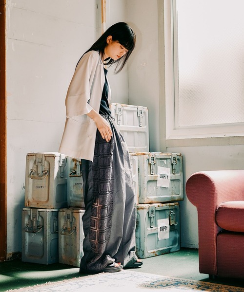 MODE NORM CORE】ジョーゼットルーズジャケット（テーラード