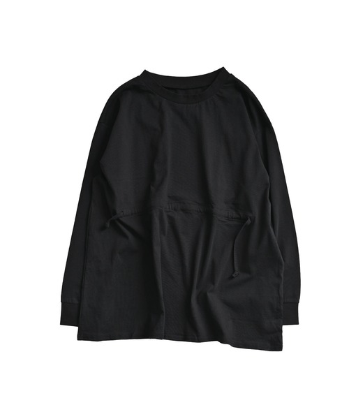 MARAI(マーライ)の「ウエストドロスト長袖カットソー コットン100%(Tシャツ/カットソー・レディース・グレー/ホワイト/ブラック・MEDIUM/LARGE/X-LARGE)」の10枚目の写真