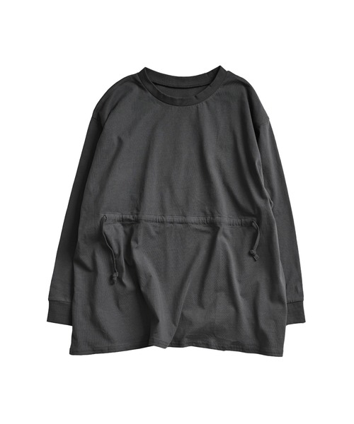 MARAI(マーライ)の「ウエストドロスト長袖カットソー コットン100%(Tシャツ/カットソー・レディース・グレー/ホワイト/ブラック・MEDIUM/LARGE/X-LARGE)」の13枚目の写真
