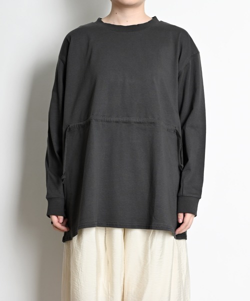 MARAI(マーライ)の「ウエストドロスト長袖カットソー コットン100%(Tシャツ/カットソー・レディース・グレー/ホワイト/ブラック・MEDIUM/LARGE/X-LARGE)」の17枚目の写真