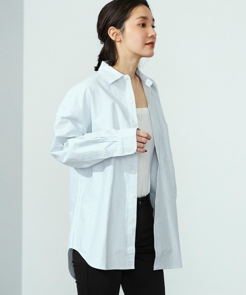 Lee(リー)の「Lee/リー コットンストライプシャツ 日よけにも◎(シャツ/ブラウス・レディース・ピンク/パープル/ブルー・SMALL/MEDIUM)」の17枚目の写真