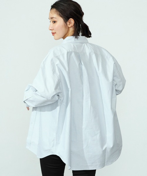 Lee(リー)の「Lee/リー コットンストライプシャツ 日よけにも◎(シャツ/ブラウス・レディース・ピンク/パープル/ブルー・SMALL/MEDIUM)」の19枚目の写真