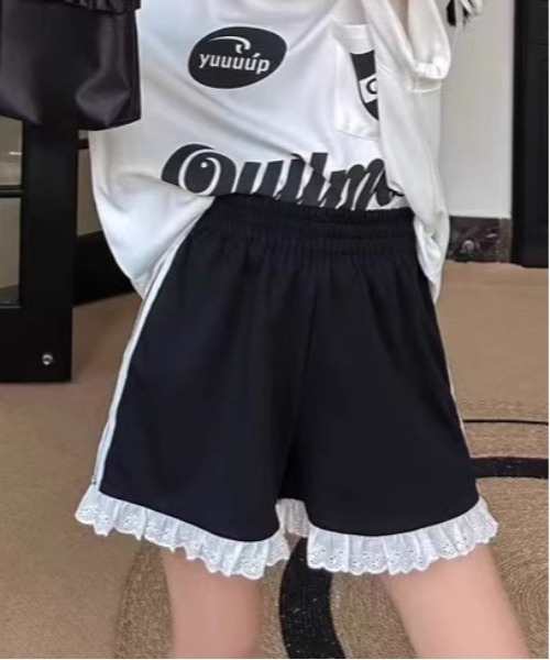 Per sist ence(パーシエンス)の「レース&サイドライン ショートパンツ(その他パンツ・レディース・グレー/ブラック・MEDIUM/LARGE)」の9枚目の写真