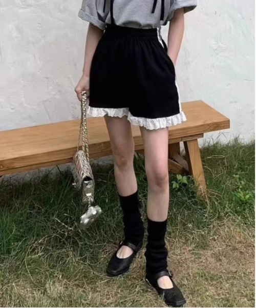 Per sist ence(パーシエンス)の「レース&サイドライン ショートパンツ(その他パンツ・レディース・グレー/ブラック・MEDIUM/LARGE)」の13枚目の写真