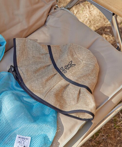 DOD（ディーオーディー）の「【DOD別注】タタメルンダーハット/レディース（ハット・レディース・ブラック/ベージュ・ONE SIZE）」の17枚目の写真