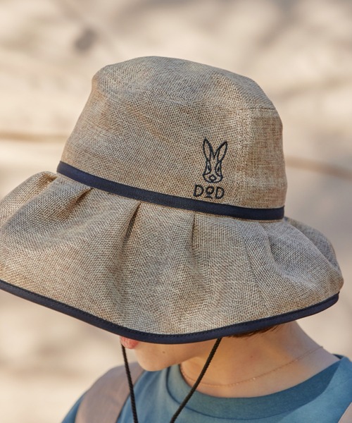 DOD（ディーオーディー）の「【DOD別注】タタメルンダーハット/レディース（ハット・レディース・ブラック/ベージュ・ONE SIZE）」の2枚目の写真