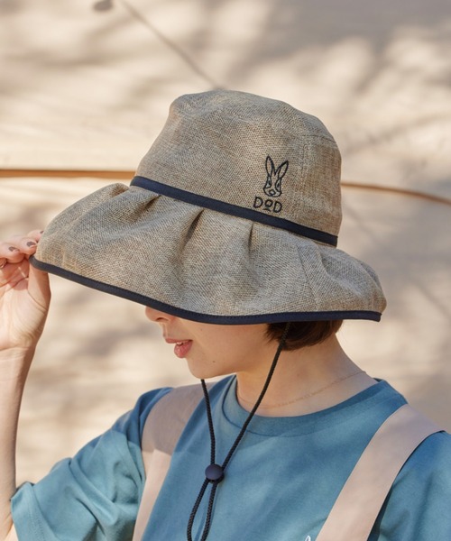 DOD（ディーオーディー）の「【DOD別注】タタメルンダーハット/レディース（ハット・レディース・ブラック/ベージュ・ONE SIZE）」の3枚目の写真