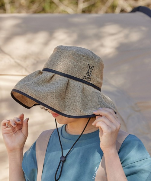 DOD（ディーオーディー）の「【DOD別注】タタメルンダーハット/レディース（ハット・レディース・ブラック/ベージュ・ONE SIZE）」の4枚目の写真