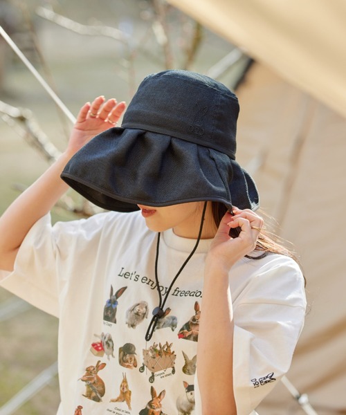 DOD（ディーオーディー）の「【DOD別注】タタメルンダーハット/レディース（ハット・レディース・ブラック/ベージュ・ONE SIZE）」の10枚目の写真