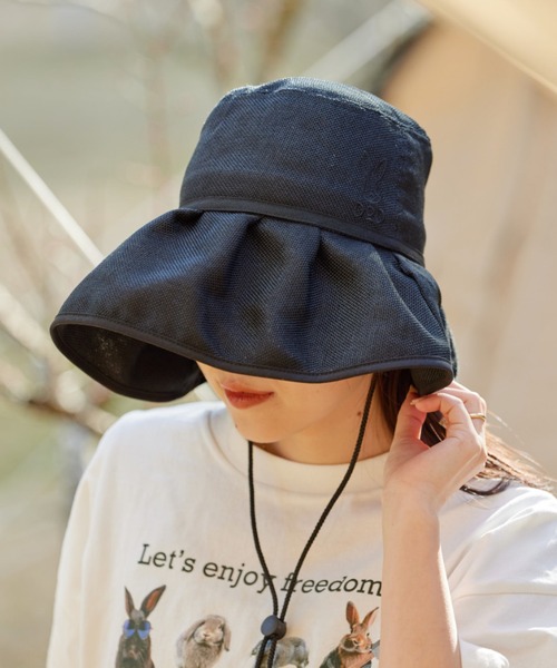 DOD（ディーオーディー）の「【DOD別注】タタメルンダーハット/レディース（ハット・レディース・ブラック/ベージュ・ONE SIZE）」の11枚目の写真