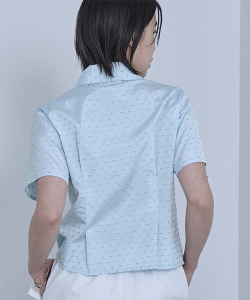 miette(ミエット)の「カットドビー半袖シャツ(シャツ/ブラウス・レディース・ホワイト/ライトブルー・FREE)」の11枚目の写真