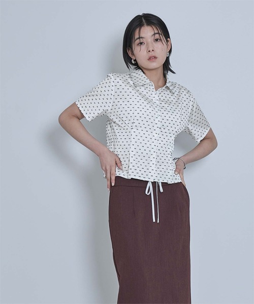 miette(ミエット)の「カットドビー半袖シャツ(シャツ/ブラウス・レディース・ホワイト/ライトブルー・FREE)」の16枚目の写真