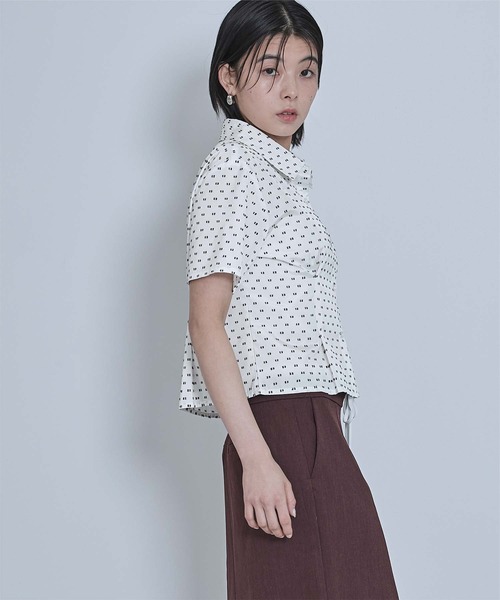miette(ミエット)の「カットドビー半袖シャツ(シャツ/ブラウス・レディース・ホワイト/ライトブルー・FREE)」の14枚目の写真