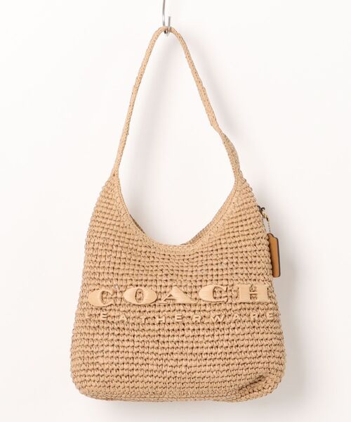 コーチ ベージュ ブルックリン ショルダー バッグ 28 COACH（コーチ）の「ブルックリン ショルダー バッグ 28（かご
