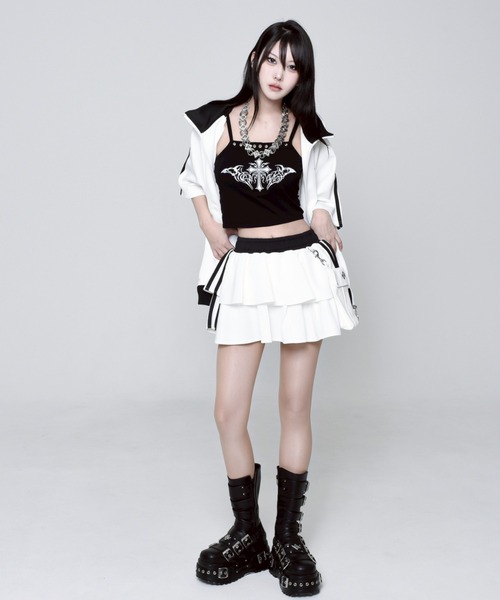 REFLEM（レフレム）の「『REFLEM/レフレム』バックプリントトラックジャージ（ジャージ・レディース・ホワイト×ブラック/ブラック×ホワイト/ブラック×パープル・FREE）」の14枚目の写真