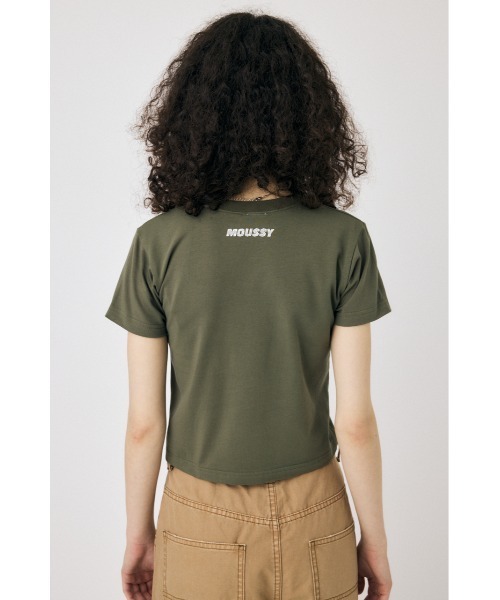 MOUSSY(マウジー)の「HONDA RHINESTONE Tシャツ(Tシャツ/カットソー・レディース・オフホワイト/ブラック/カーキ・FREE)」の16枚目の写真