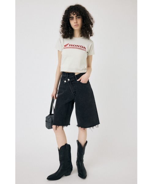 完売品新品タグ付MOUSSY HONDA RHINESTONE Tシャツ　BLK RHINESTONE MOUSSY Tシャツ（Tシャツ/カットソー）｜MOUSSY