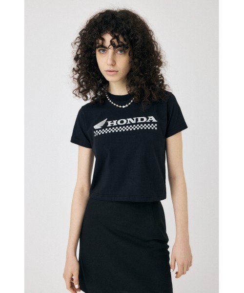 完売品新品タグ付MOUSSY HONDA RHINESTONE Tシャツ　BLK HONDA RHINESTONE Tシャツ（Tシャツ/カットソー）｜MOUSSY