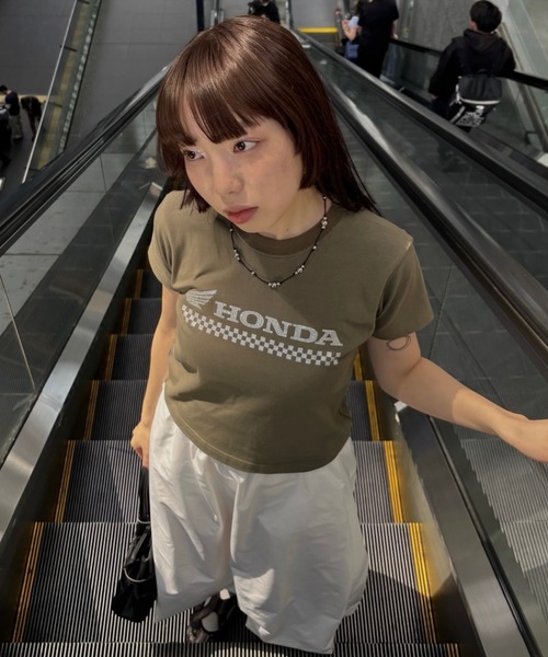 HONDA RHINESTONE Tシャツ（Tシャツ/カットソー）｜MOUSSY（マウジー