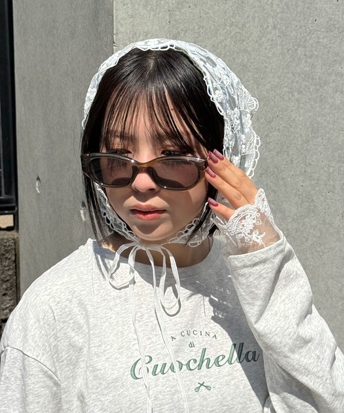 Peony（ピオニー）の「【Peony/ピオニー】/フォックス型　Y2K サングラス（サングラス・レディース・ブラック/ベージュ/カーキ・FREE）」の16枚目の写真