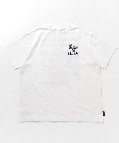 BREEZE(ブリーズ)の「福井県立恐竜博物館コラボ MAPイラストTシャツ(大人)(Tシャツ/カットソー・メンズ・ネイビー/オフホワイト・LARGE/MEDIUM/SMALL)」の1枚目の写真