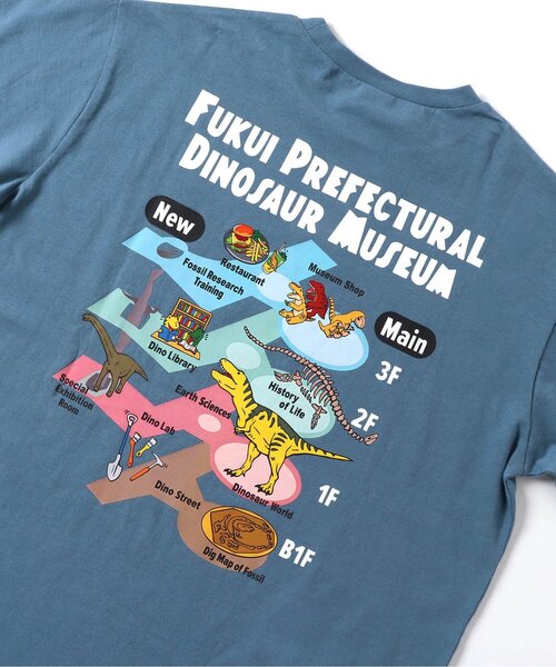 BREEZE(ブリーズ)の「福井県立恐竜博物館コラボ MAPイラストTシャツ(大人)(Tシャツ/カットソー・メンズ・ネイビー/オフホワイト・LARGE/MEDIUM/SMALL)」の10枚目の写真
