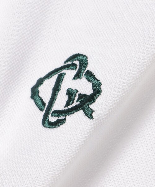 BEAMS GOLF(ビームスゴルフ)の「【別注】QUIET GOLF / モノグラムロゴ ポロシャツ(ポロシャツ・メンズ・ホワイト/グリーン・LARGE/MEDIUM)」の5枚目の写真