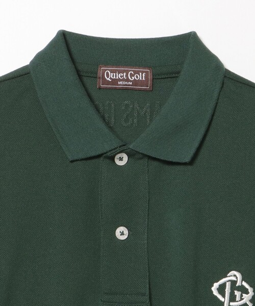 BEAMS GOLF(ビームスゴルフ)の「【別注】QUIET GOLF / モノグラムロゴ ポロシャツ(ポロシャツ・メンズ・ホワイト/グリーン・LARGE/MEDIUM)」の7枚目の写真