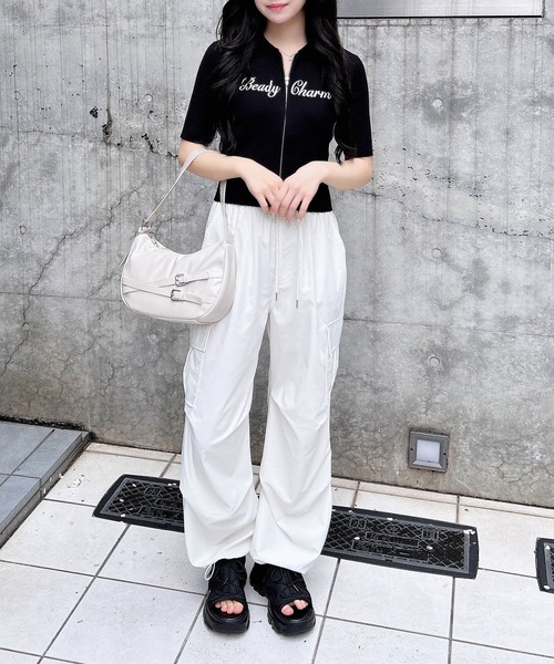 ÉPINE ホワイト 半袖ニット ÉPINE PARIS ホワイト 半袖ニット