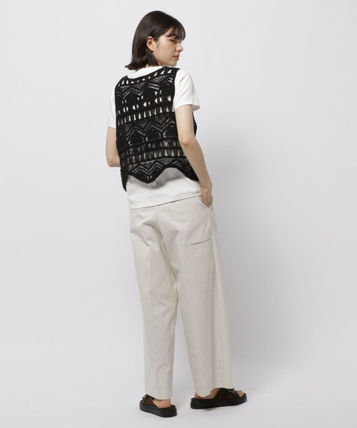 niko and...（ニコアンド）の「ビーズクロシェベスト（ベスト・レディース・ブラック/アイボリー・FREE）」の10枚目の写真